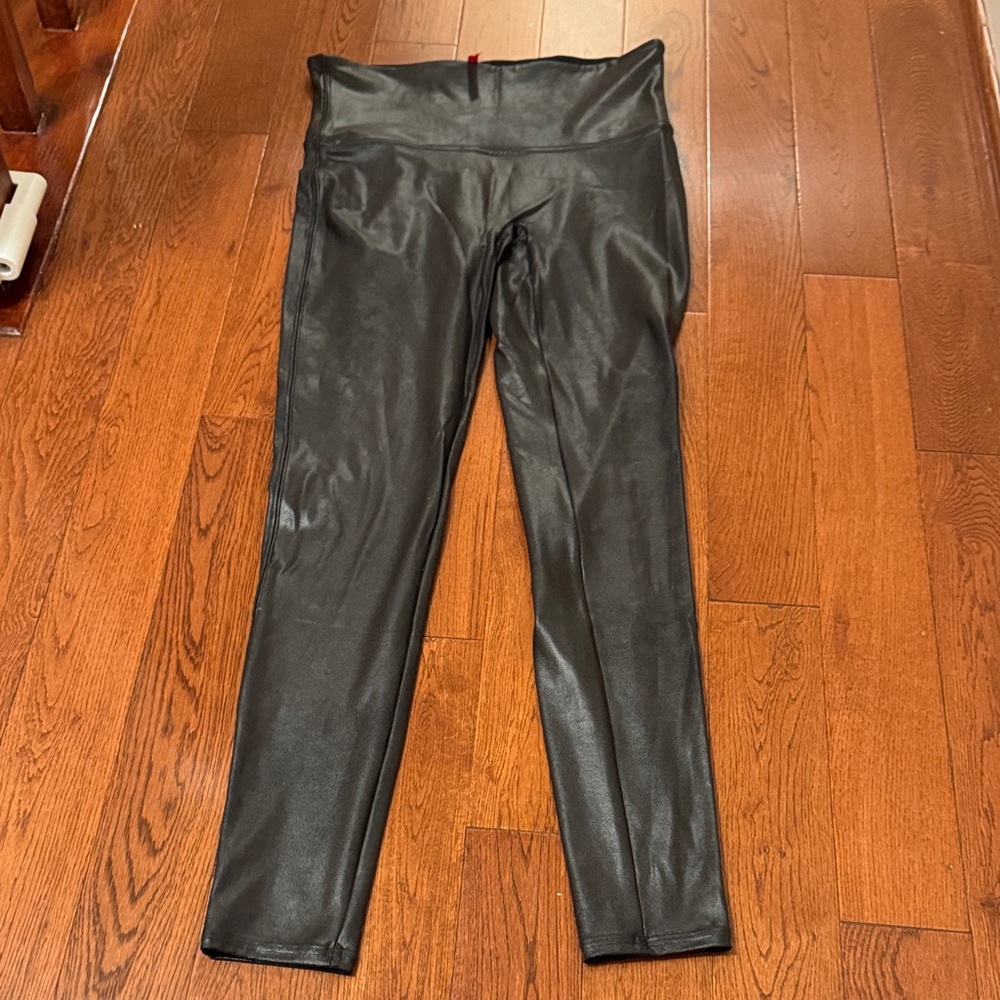 Spanx Black Faux Leather Leggings